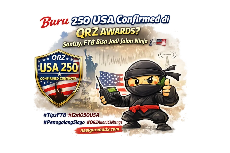 Buru 250 USA Confirmed di QRZ Awards? Santuy, FT8 Bisa Jadi Jalan Ninja 📡🇺🇸