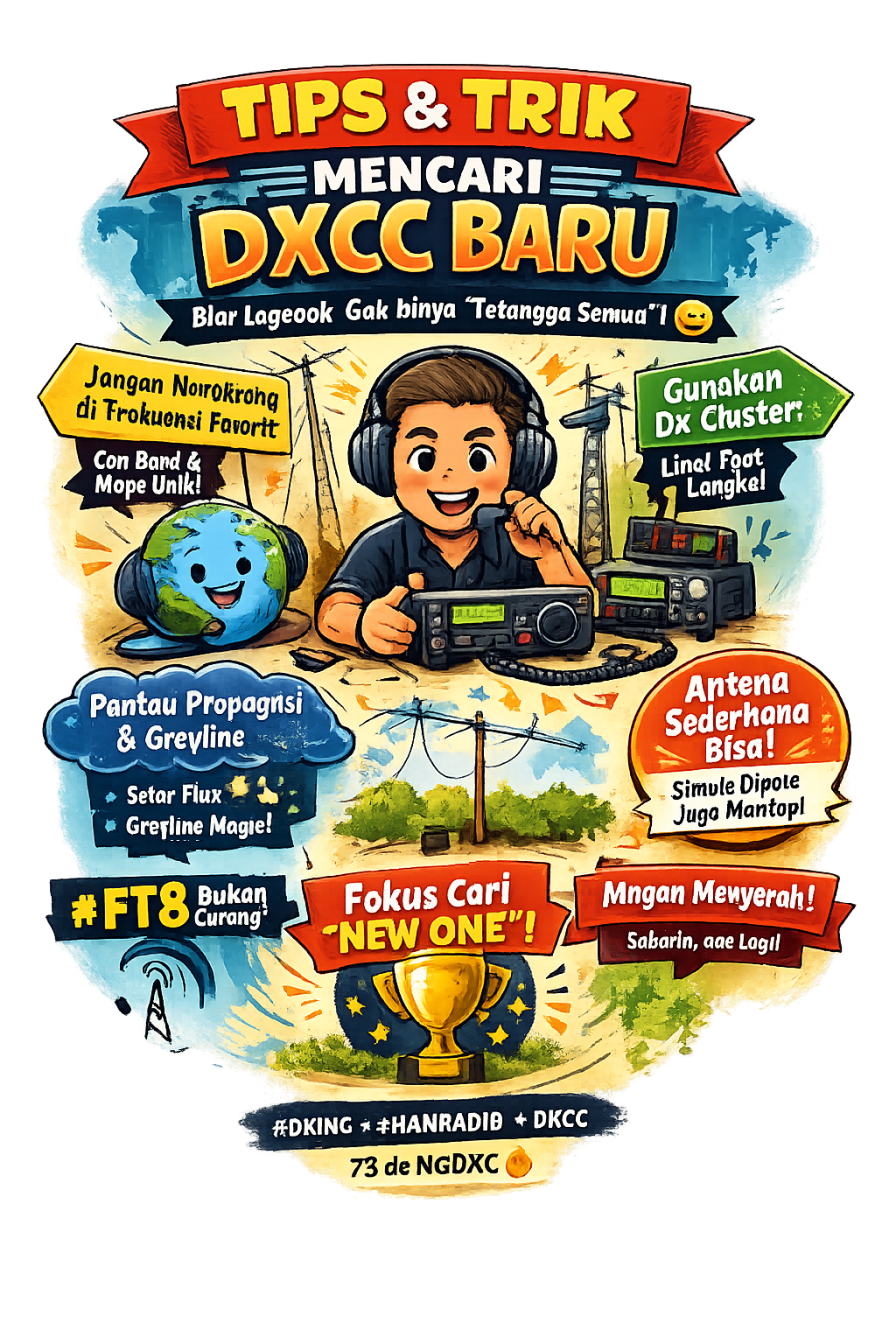 🎯 Tips & Trik Mencari DXCC Baru — Biar Logbook Gak Isinya “Tetangga Semua” 😆